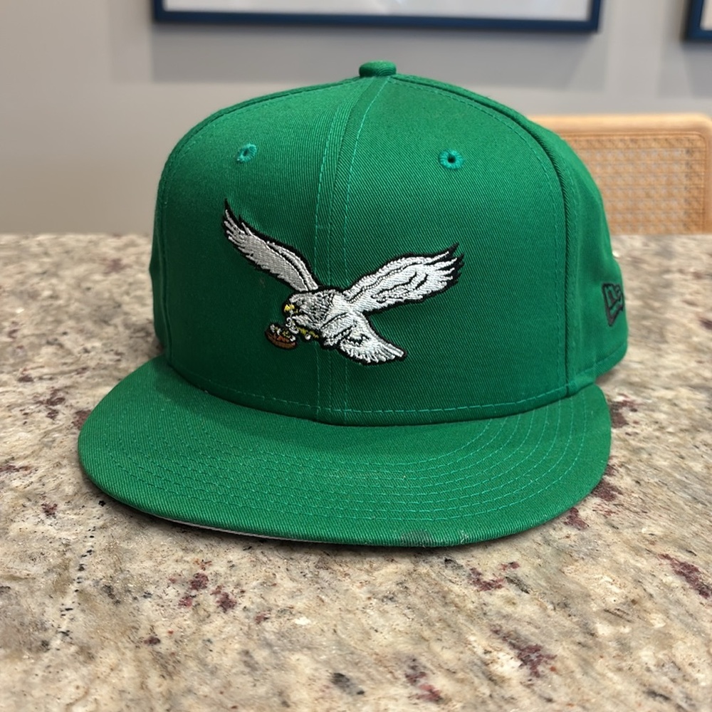 New Era Green Hat with Philadelphia Eagles Logo